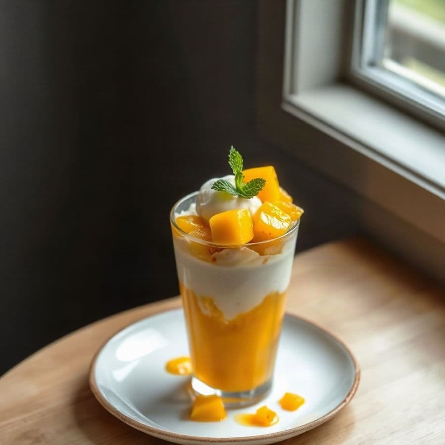 Mango Ice Cream Sundae