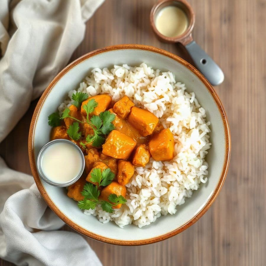 Butter Chicken Rice Bowl