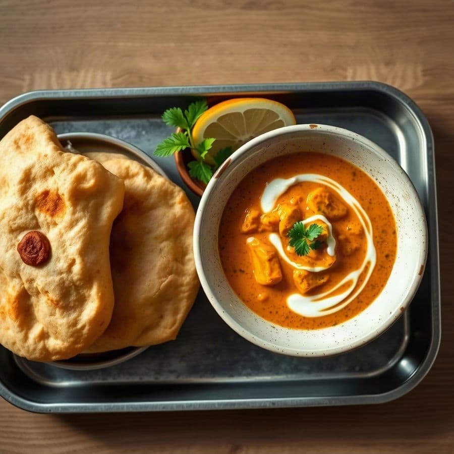 Butter Chicken Bread Combo